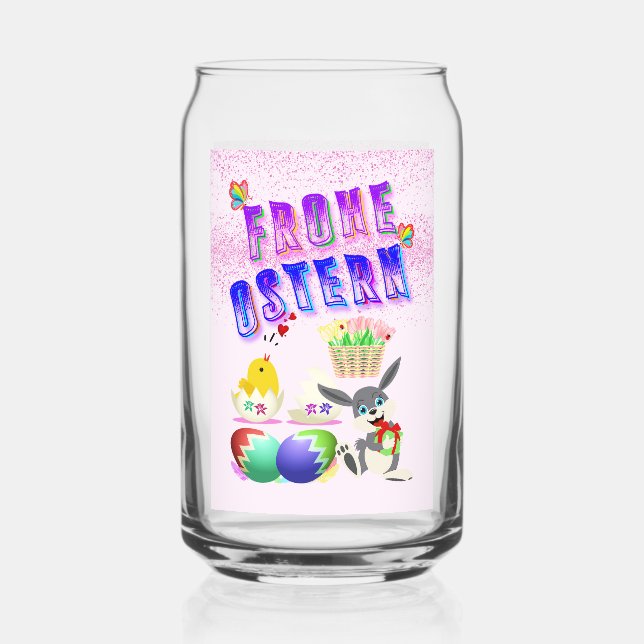 Vaso Con Forma De Lata Frohe Ostern (Anverso)