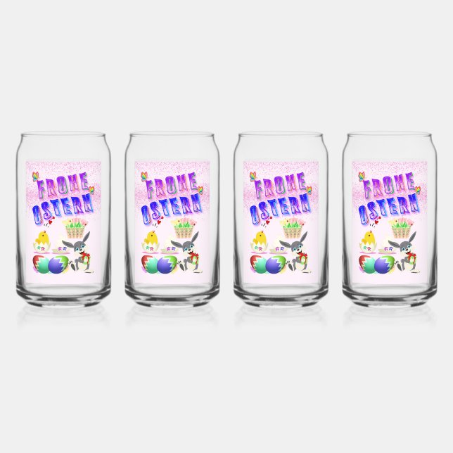 Vaso Con Forma De Lata Frohe Ostern (Anverso)