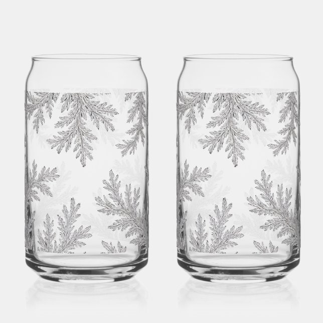Vaso Con Forma De Lata Frosted Fern Wrap (Anverso)