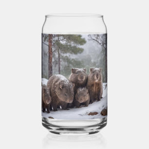 Vaso Con Forma De Lata Frozen Burrow: Familia Wombat australiana,