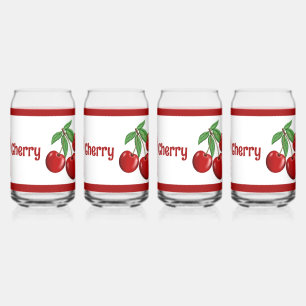 Vaso Con Forma De Lata Fruta de las cerezas rojas personalizada