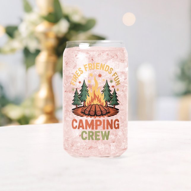 Vaso Con Forma De Lata Fuegos Amigos Diversión Camping (Insitu (Boda))