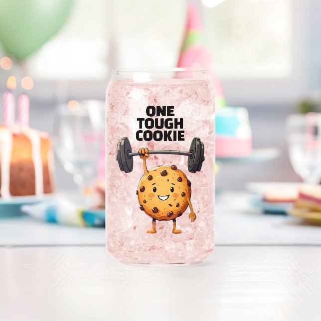 Vaso Con Forma De Lata Funny Tough Cookie Lifting Barbell (Insitu (Cumpleaños))