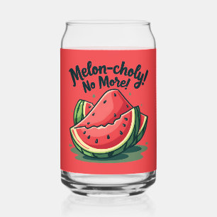 Vaso Con Forma De Lata Funny Watermelon Pun "Melon-choly No More"