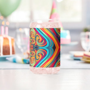 Vaso Con Forma De Lata Fusión de Onda de Color – Arte de Remolino Abstrac