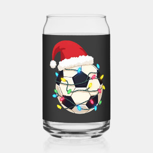Vaso Con Forma De Lata Fútbol envuelto en Navidades enciende jugador de f
