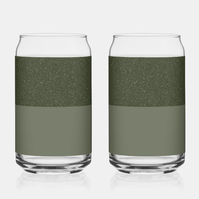 Vaso Con Forma De Lata Gafas de enganche verde del personalizado Moss - C (Anverso)