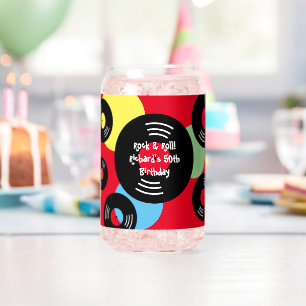 Vaso Con Forma De Lata Gafas de moda para rock & roll Fiesta de cumpleaño