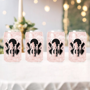 Vaso Con Forma De Lata Gafas grabadas de Bigfoot Alien OVNI Críptido