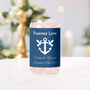 Vaso Con Forma De Lata Gafas personalizadas para boda marítimo