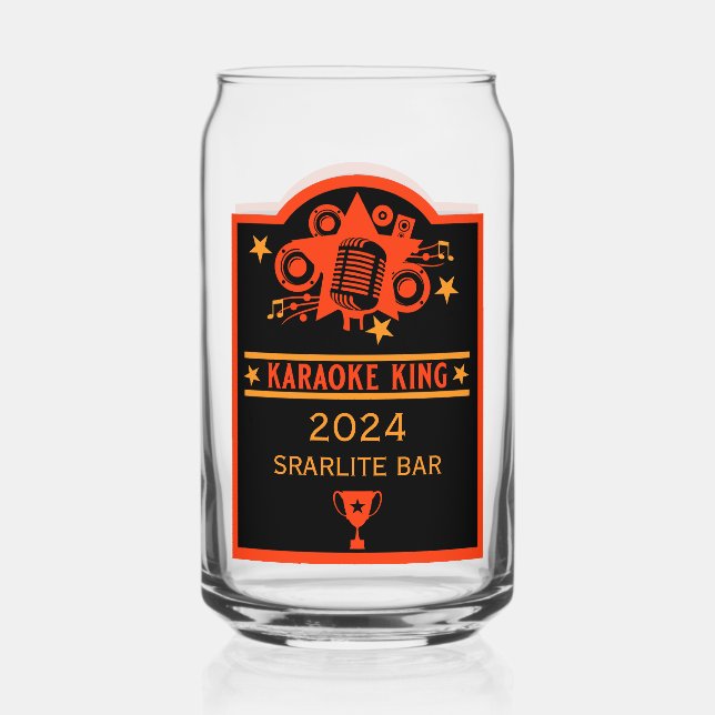 Vaso Con Forma De Lata Ganador de Karaoke (Anverso)