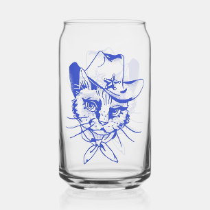 Vaso Con Forma De Lata Gata Puede Vidrio