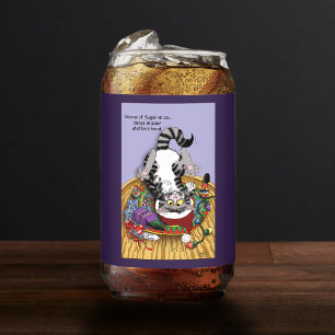 Vaso Con Forma De Lata Gato de navidades