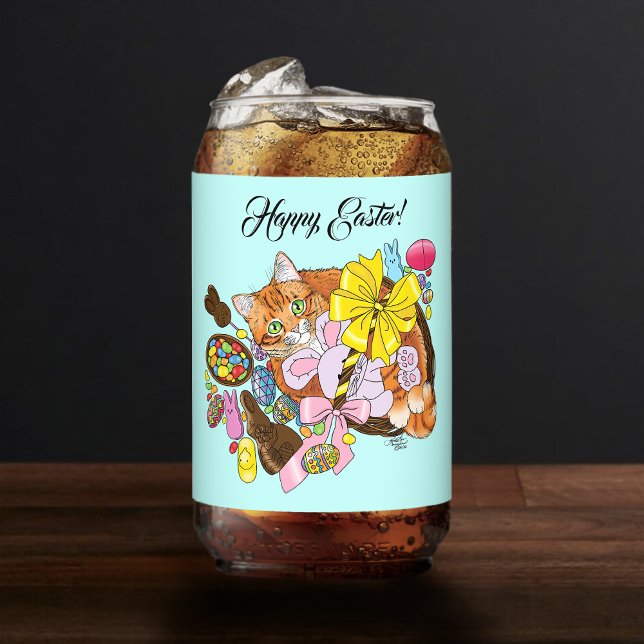 Vaso Con Forma De Lata Gato de Pascua Naranja (Subido por el creador)