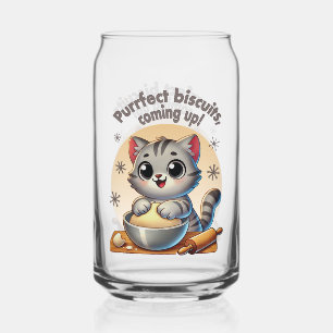 Vaso Con Forma De Lata Gato de rodillas "Procure galletas, venga"