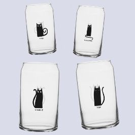 Vaso Con Forma De Lata Gato divertido único personalizado