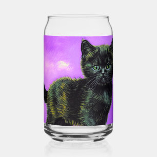 Vaso Con Forma De Lata Gato estilo Van Gogh