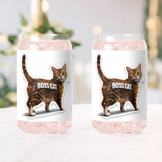 Vaso Con Forma De Lata Gato jefe guiñando tabby oso puede
