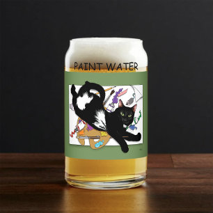Vaso Con Forma De Lata Gato negro del artista