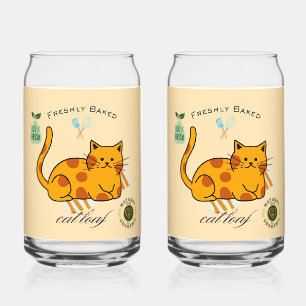 Vaso Con Forma De Lata Gato Panecillo Divertido