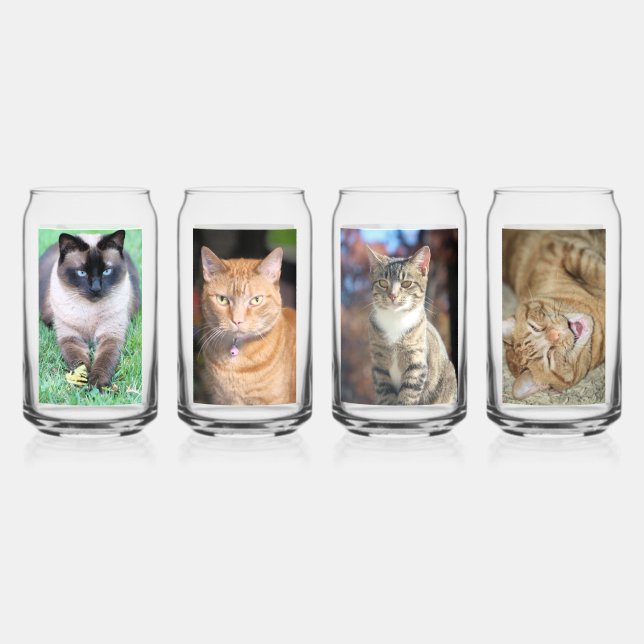 Vaso Con Forma De Lata Gatos (Anverso)