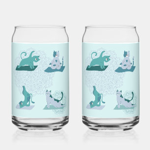 Vaso Con Forma De Lata Gatos de yoga