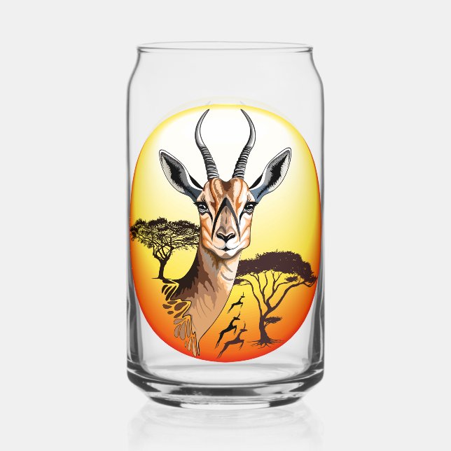 Vaso Con Forma De Lata Gazelle Animal salvaje Antelope africano (Anverso)