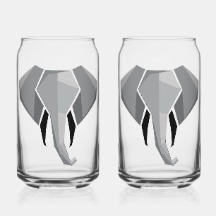 Vaso Con Forma De Lata Geometría Cabeza elefante