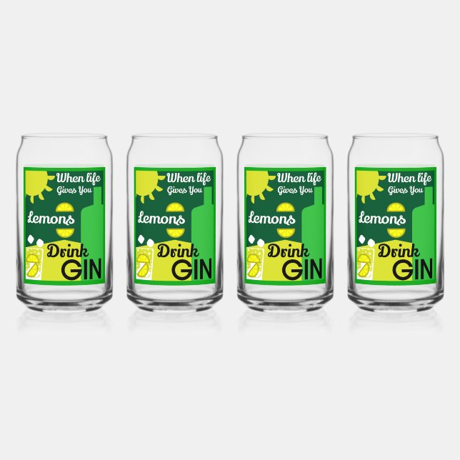 Vaso Con Forma De Lata Gin Y Tonic (Anverso)