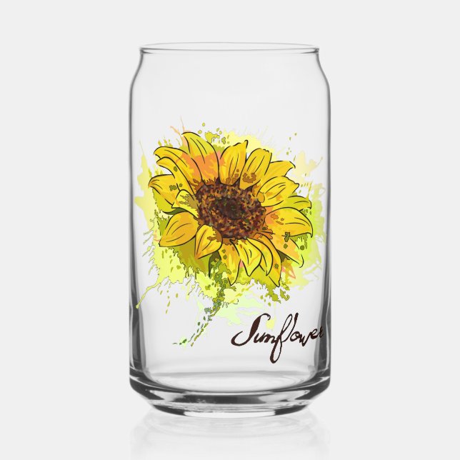 Vaso Con Forma De Lata Girasol (Anverso)