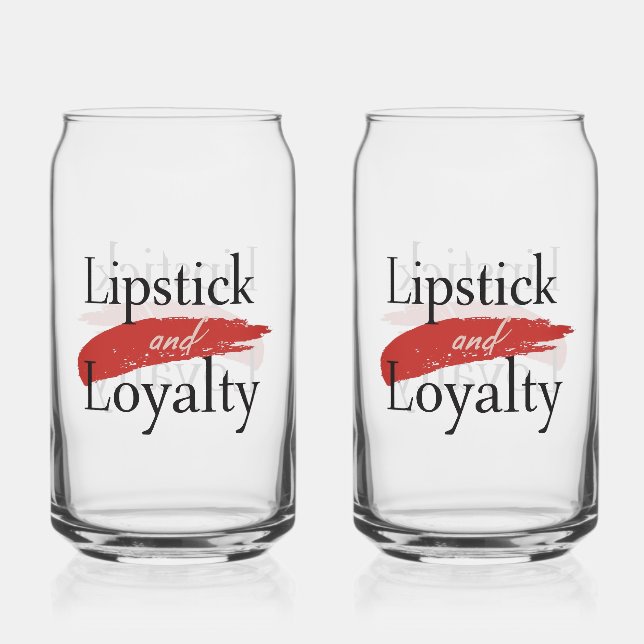 Vaso Con Forma De Lata Girly Makeup Lover Loyalty Slogan (Anverso)