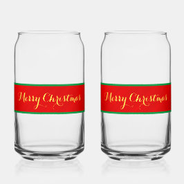 Vaso Con Forma De Lata Glamour navideño personalizado