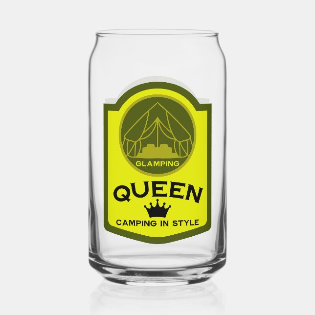 Vaso Con Forma De Lata Glamour Queen Camping In Style (Anverso)
