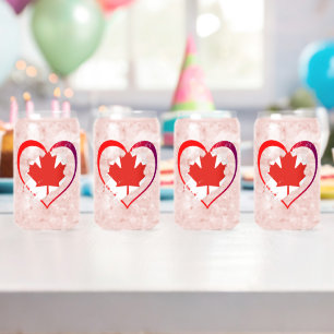 Vaso Con Forma De Lata Glasos de Canadá Day