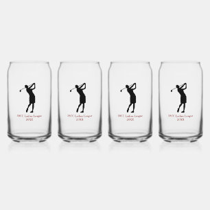 Vaso Con Forma De Lata Glass conmemorativo de la Liga de Damas de Golf Cl