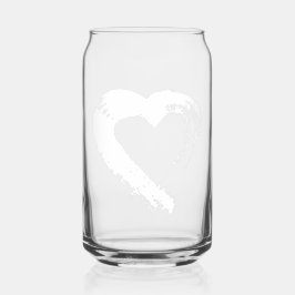 Vaso Con Forma De Lata Glass Drinkware Moon Heart