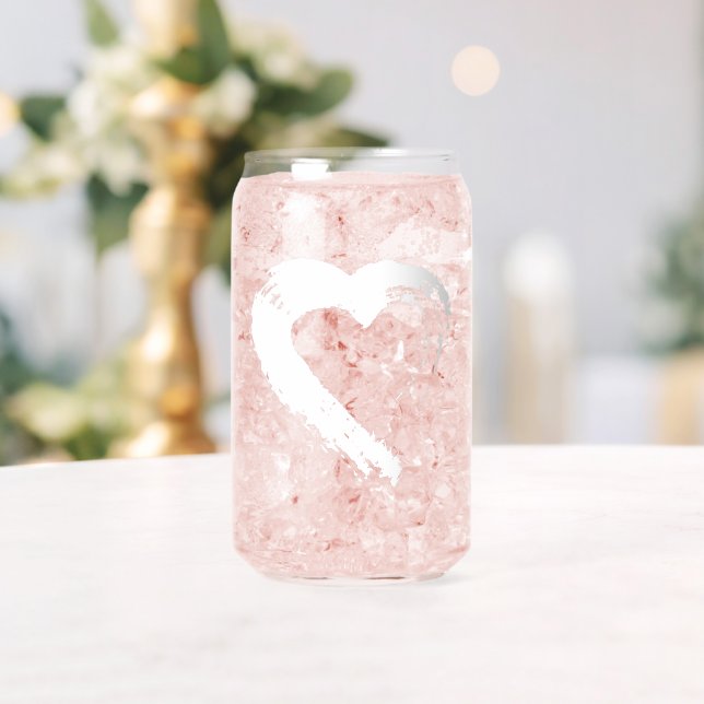 Vaso Con Forma De Lata Glass Drinkware Moon Heart (Insitu (Boda))