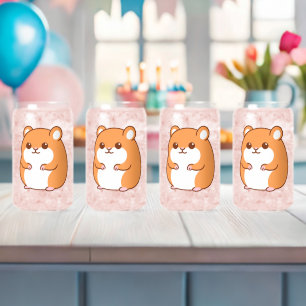 Vaso Con Forma De Lata Glass Happy Hamster