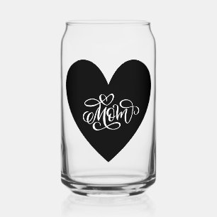 Vaso Con Forma De Lata Glass, mamá de corazón