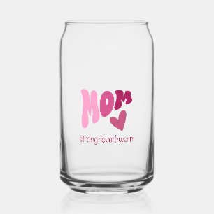 Vaso Con Forma De Lata Glass Mom heart 