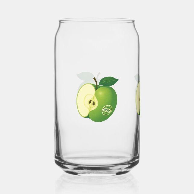 Vaso Con Forma De Lata Glass with apple (Anverso)