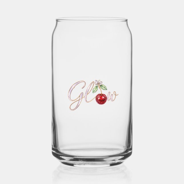 Vaso Con Forma De Lata Glow Cherry – Elegant Glass (Reverso )