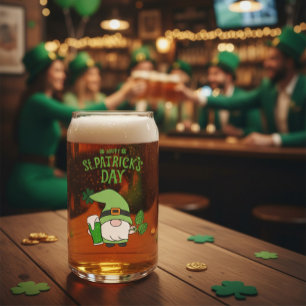 Vaso Con Forma De Lata Gnome del Día de San Patricio