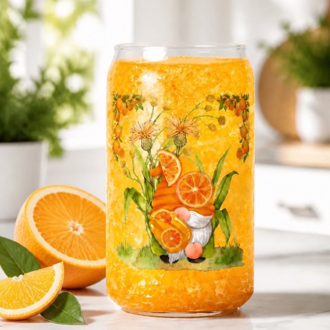 Vaso Con Forma De Lata Gnomo Naranja (Subido por el creador)
