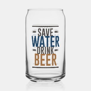 Vaso Con Forma De Lata Gracioso ahorra agua beber cerveza palabra arte