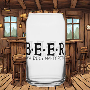 Vaso Con Forma De Lata Gracioso arte de definición de cerveza