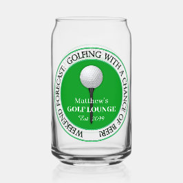Vaso Con Forma De Lata Gracioso Golf Golfing Golfer Ball Tee Beer Can Gla