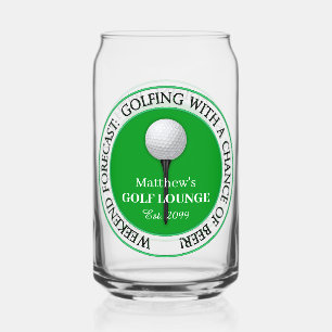 Vaso Con Forma De Lata Gracioso Golf Golfing Golfer Ball Tee Beer Can Gla