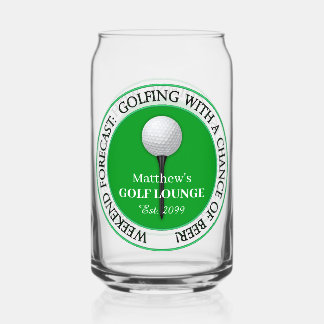 Vaso Con Forma De Lata Gracioso Golf Golfing Golfer Ball Tee Beer Can Gla