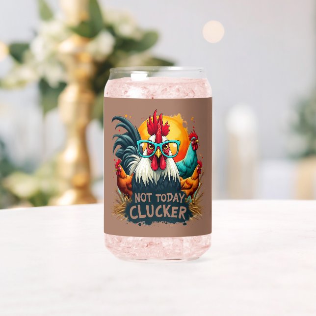 Vaso Con Forma De Lata Gracioso Rooster "Not Today Clucker" Farm Life Art (Insitu (Boda))